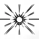 navajo sun symbol tattoo design idea
