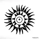 navajo sun symbol tattoo design idea