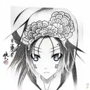 Anime Rachel Gardner Night tattoo design idea