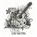 Life Goes On Ed Sheeran album covers tattoo design idea