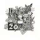 Life Goes On Ed Sheeran album covers tattoo design idea