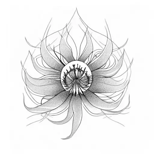Red spider lily tattoo design idea