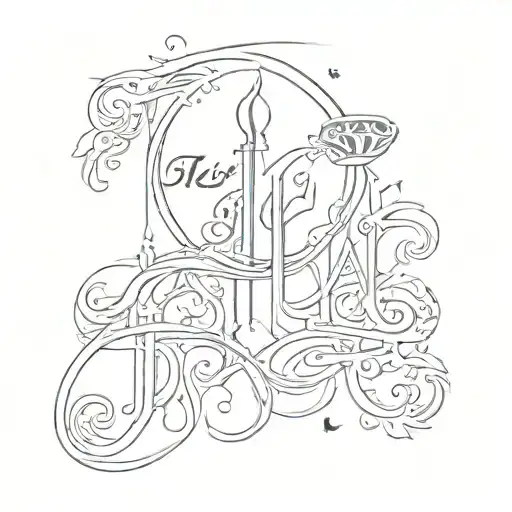 الفهده word in arabic text tattoo design idea