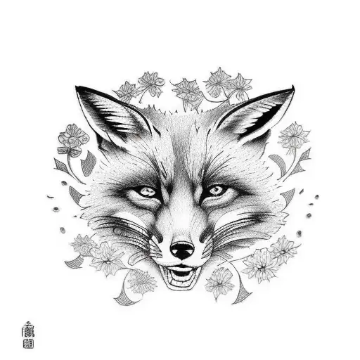 Fox tattoo design idea
