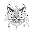Fox tattoo design idea