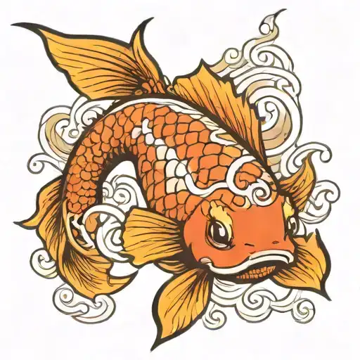magikarp koi traditional japanese tattoo design idea