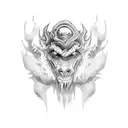 chimera darkfantasy tattoo design idea