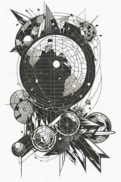 Venus planet space simple tattoo design idea