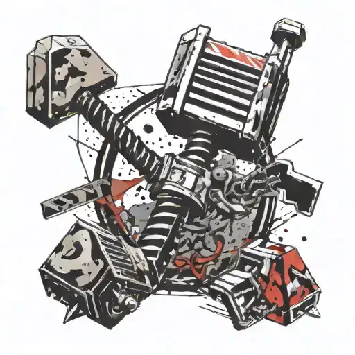 thor hammer tattoo design idea