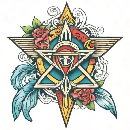 holy trinity symbol tattoo design idea