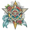 holy trinity symbol tattoo design idea