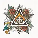 holy trinity symbol tattoo design idea