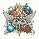 holy trinity symbol tattoo design idea