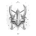 a book with a sword representing the power of knowledge tattoo design idea