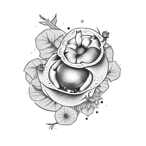 pomegranate tattoo design idea
