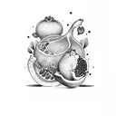 pomegranate tattoo design idea
