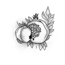 pomegranate tattoo design idea