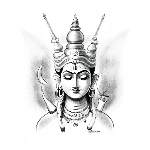 mahadev tattoo design idea