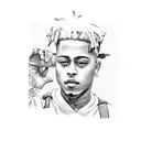 xxxtentacion with juice wrld tattoo design idea