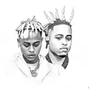 xxxtentacion with juice wrld tattoo design idea