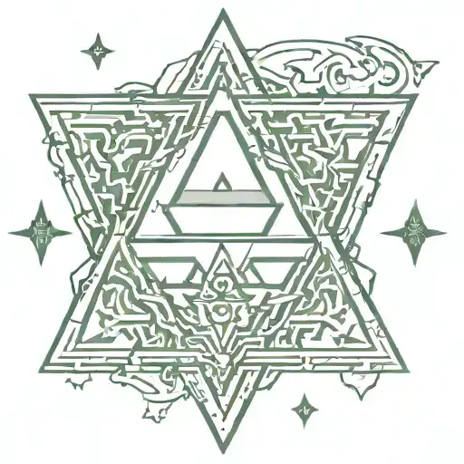 triforce zelda point point tattoo design idea