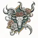 taurus aries and sagittarius tattoo design idea