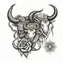 taurus aries and sagittarius tattoo design idea