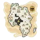 outline of a uganda map filled with a Uganda kob tattoo design idea