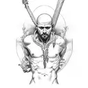 st Sebastian  tattoo design idea