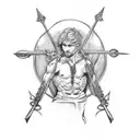 st Sebastian  tattoo design idea