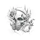Harry Potter, A Court of Thorns and Roses,  tattoo design idea