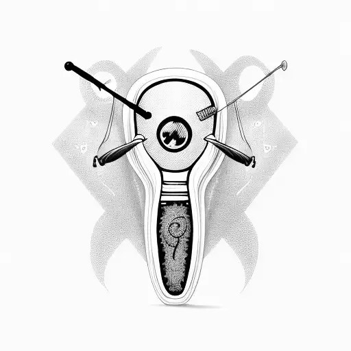 dental implant with a surfboard tattoo design idea