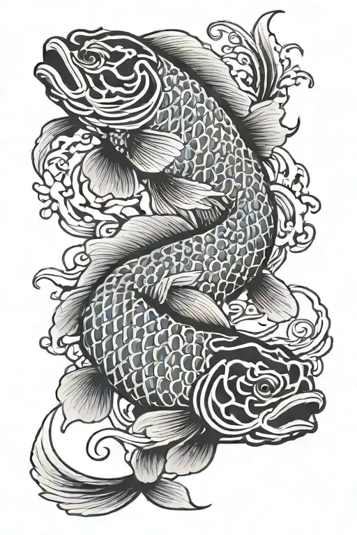 carp tattoo design idea
