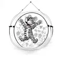 Tigger bouncing on a trampoline made of flowers tattoo design idea