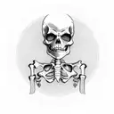 skeleton dressed in confederate uniforms  tattoo design idea