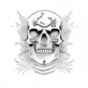 skeleton dressed in confederate uniforms  tattoo design idea