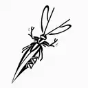 shepardess with mantis blade tattoo design idea