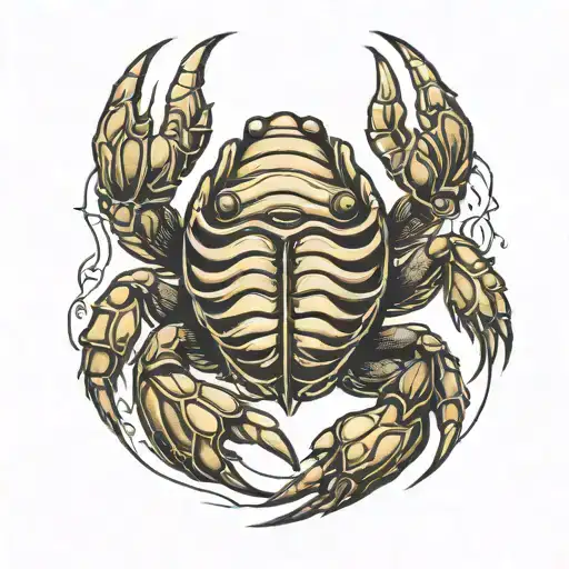 trilobite looking like a crab tattoo design idea