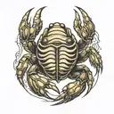 trilobite looking like a crab tattoo design idea