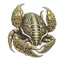 trilobite looking like a crab tattoo design idea