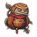 daruma tattoo design idea