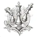 chess board  tattoo design idea