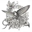 Black and grey tattoo based on song Matthew by John Denver  tattoo design idea