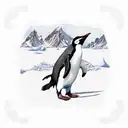 antarctica, penguins tattoo design idea