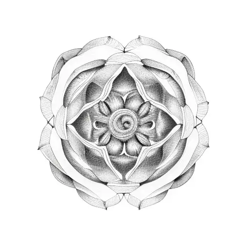 calathea medallion tattoo design idea