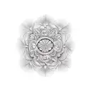 calathea medallion tattoo design idea