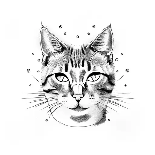 cat wine tattoo tattoo design idea