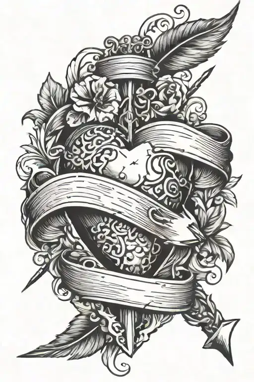 cupids bow heart thing with arrow going in it but only the too n bottom without cupid and my gradpas biryjday inbloved i tattoo design idea