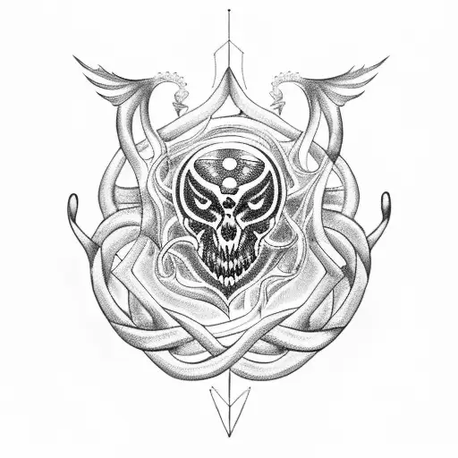 rod of asclepius tattoo design idea