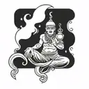 Genie from the lamp tattoo design idea